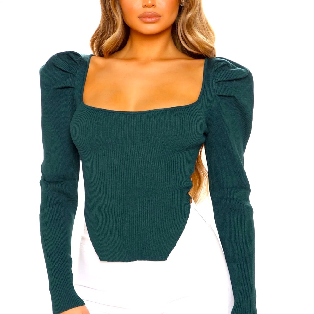 Emerald Green Sweetheart sweater sz Medium